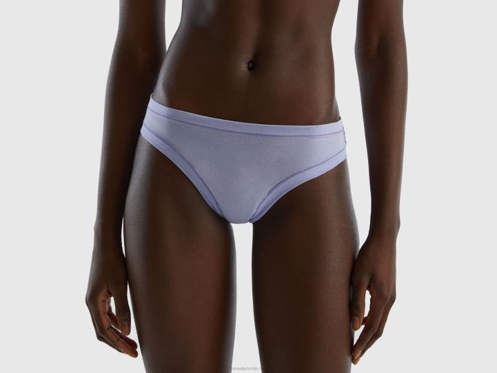 ropa interior de tiro bajo en algodón orgánico súper elástico NHBF4245 lavanda mujer Benetton
