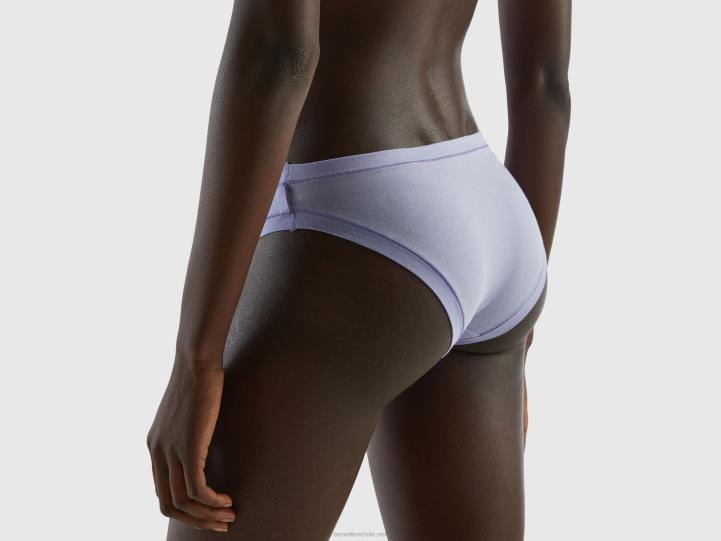 ropa interior de tiro bajo en algodón orgánico súper elástico NHBF993 lavanda mujer Benetton