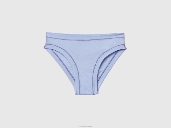 ropa interior de tiro bajo en algodón orgánico súper elástico NHBF993 lavanda mujer Benetton