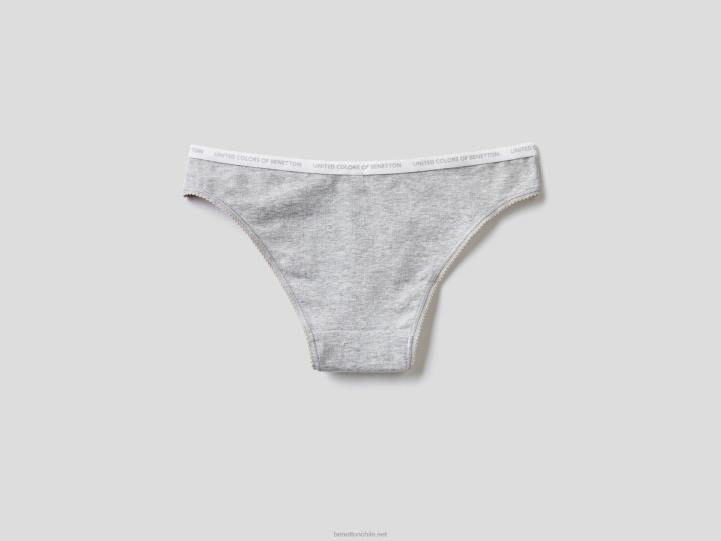 ropa interior en algodón orgánico NHBF4302 gris claro mujer Benetton