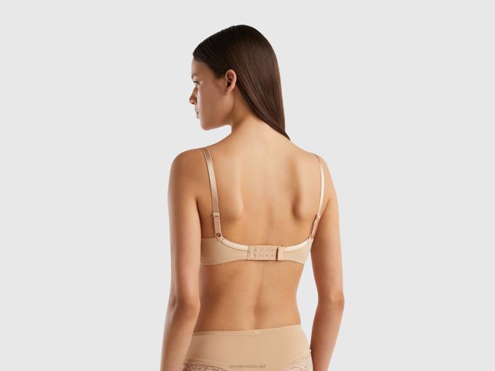sujetador con relleno y malla NHBF973 desnudo mujer Benetton