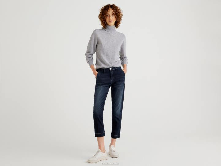 jersey gris claro de pura lana merino NHBF3673 gris claro mujer Benetton