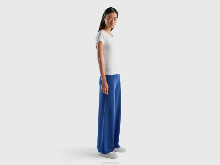 suéter de manga corta en 100% algodón NHBF185 blanco mujer Benetton