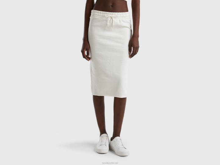 falda tubo de sudor NHBF927 Blanco crema mujer Benetton