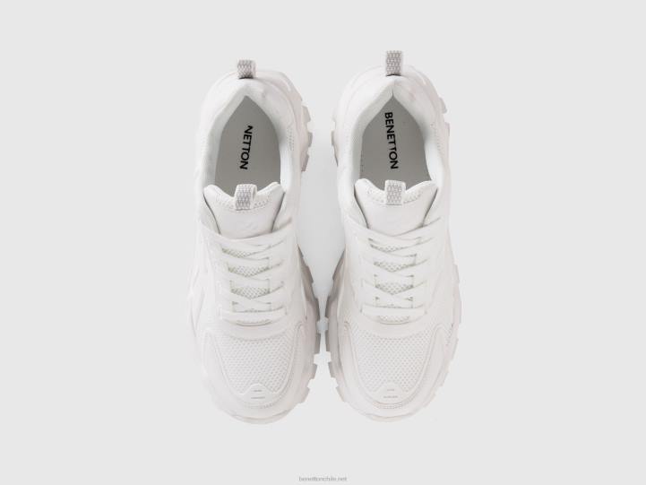 zapatillas deportivas blancas NHBF1102 blanco mujer Benetton