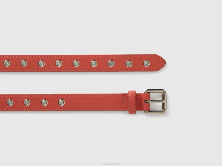 cinturón con ojales NHBF2818 naranja niños Benetton