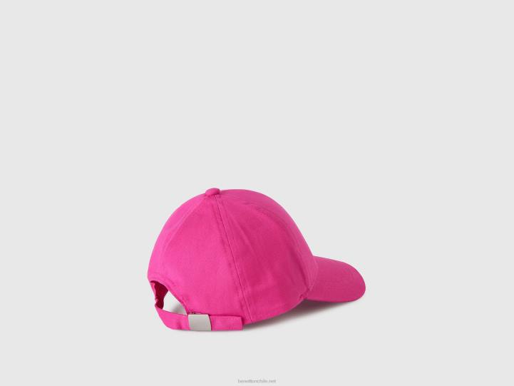 sombrero de algodón con ala NHBF2798 fucsia niños Benetton
