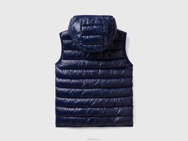 chaqueta acolchada con capucha NHBF5210 azul oscuro niños Benetton