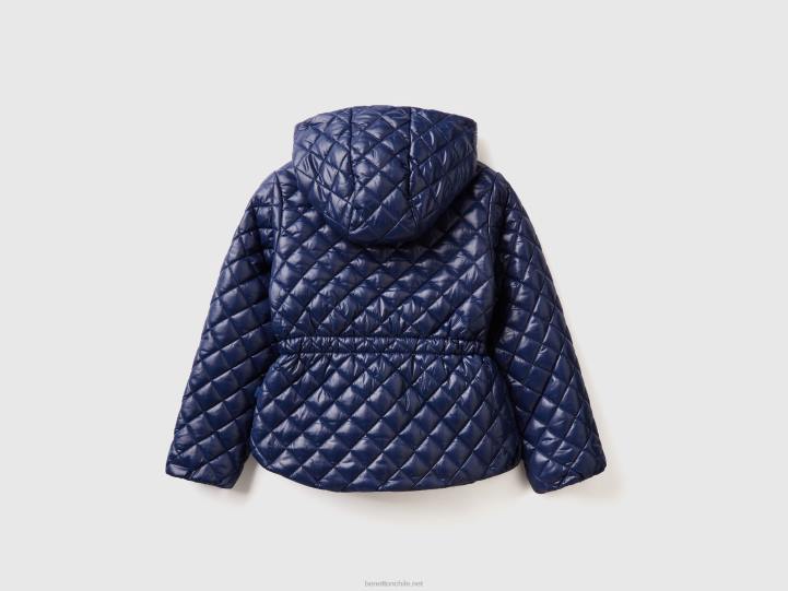 chaqueta acolchada con capucha NHBF2417 azul oscuro niños Benetton