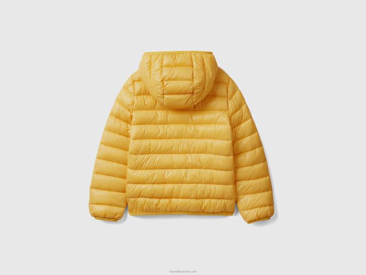 chaqueta acolchada con capucha NHBF2428 amarillo niños Benetton