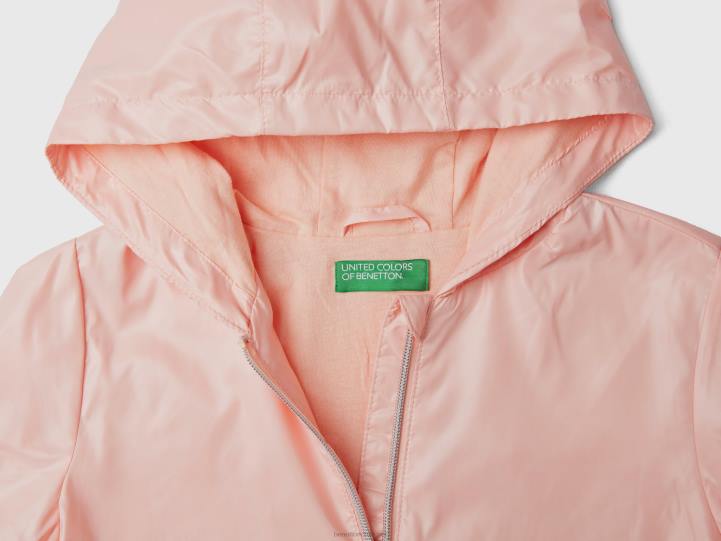 chaqueta ligera "rain defender" NHBF5188 Rosa suave niños Benetton