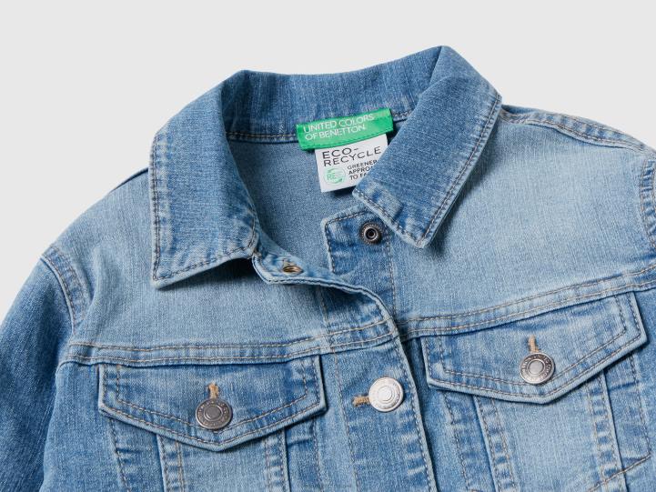 chaqueta vaquera "eco-recycle" NHBF2420 azul oscuro niños Benetton