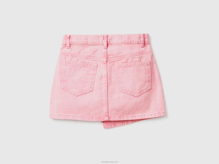 minifalda con botones NHBF5494 rosa niños Benetton