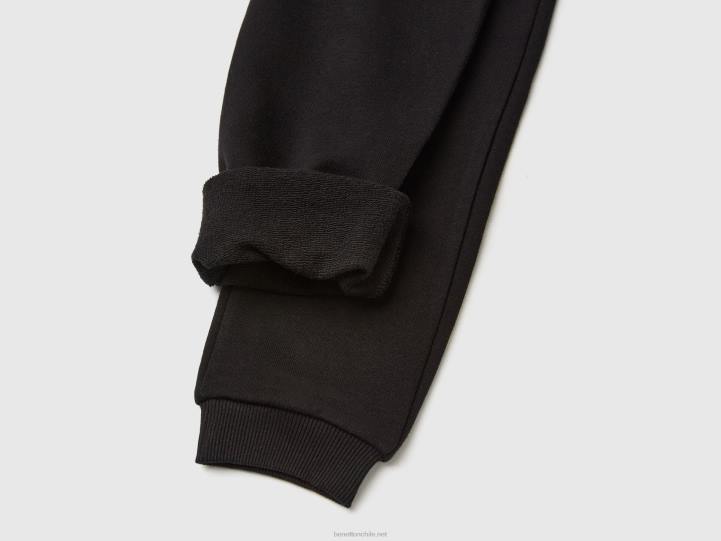 pantalones deportivos con logo NHBF2710 negro niños Benetton