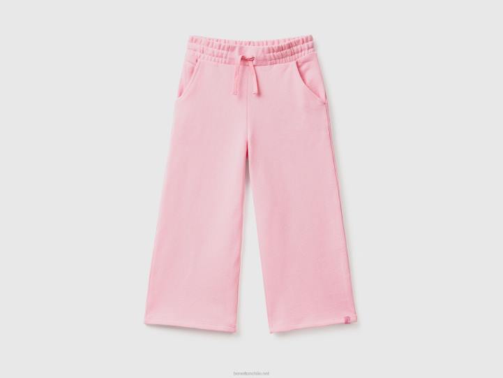 pantalones palazzo deportivos NHBF2691 rosa niños Benetton