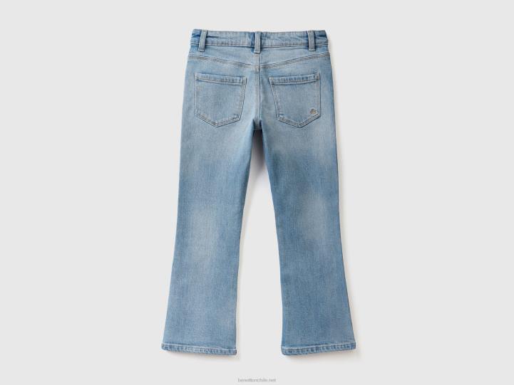 jeans acampanados con cinco bolsillos NHBF2632 cielo azul niños Benetton