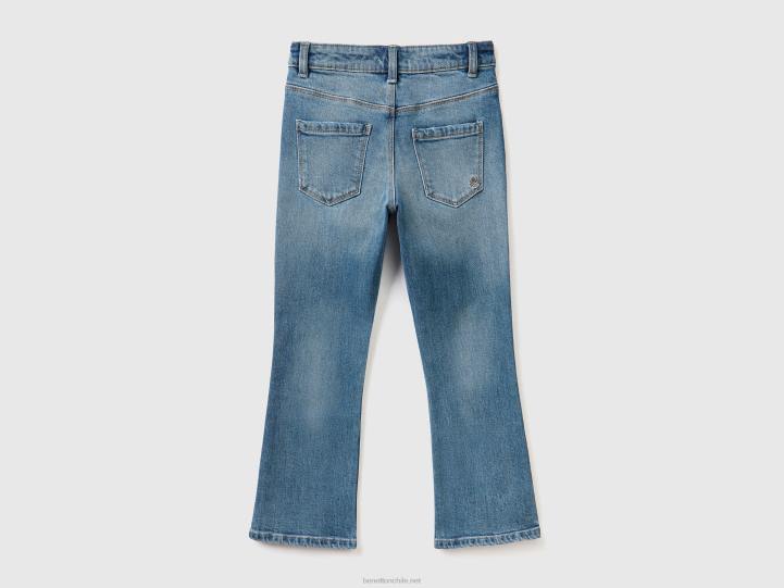 jeans acampanados con cinco bolsillos NHBF2713 azul niños Benetton