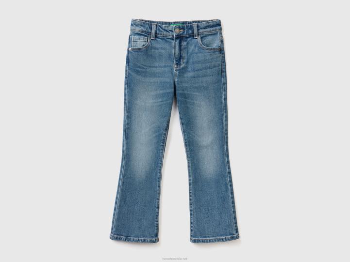 jeans acampanados con cinco bolsillos NHBF5423 azul niños Benetton