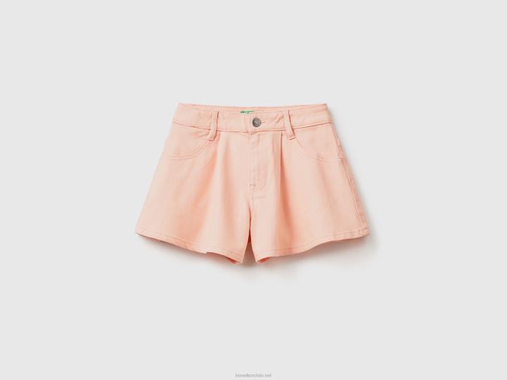 pantalones cortos de mariposa NHBF2651 Rosa suave niños Benetton