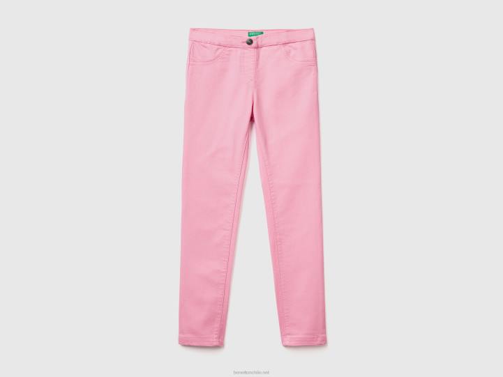 pantalones súper ajustados NHBF5434 rosa niños Benetton