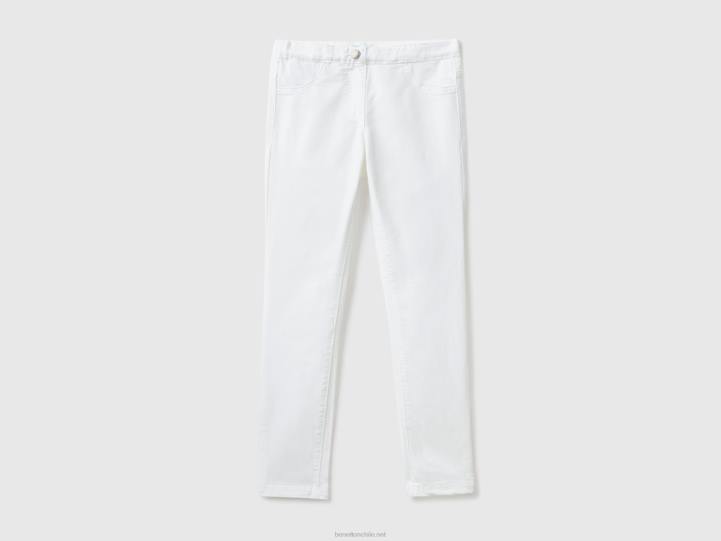 pantalones súper ajustados NHBF5447 blanco niños Benetton