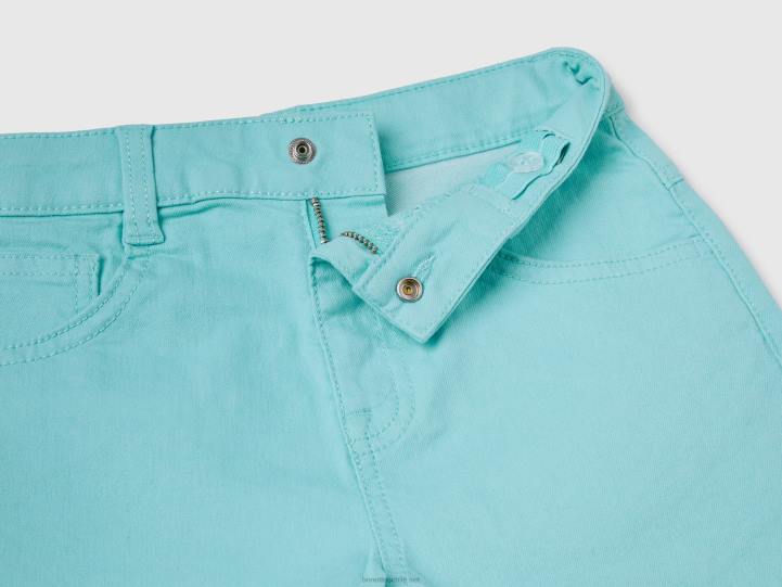 shorts deshilachados con cintura alta NHBF5446 azul claro niños Benetton