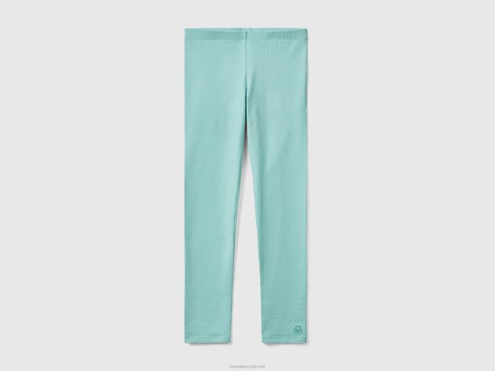 leggins de algodón elástico con logo NHBF2599 agua niños Benetton
