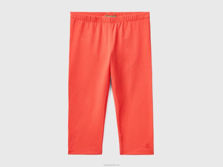 leggins hasta la rodilla NHBF2597 coral rojo niños Benetton