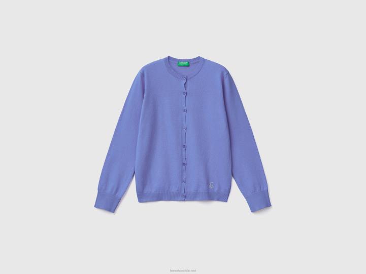 cárdigan con cuello redondo en mezcla de algodón NHBF6093 bígaro niños Benetton