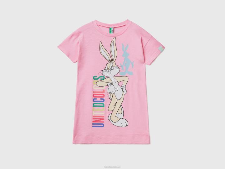 camisón de bugs bunny NHBF2748 rosa niños Benetton