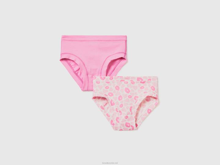 conjunto de calzoncillos en algodón orgánico súper elástico NHBF2752 multicolor niños Benetton