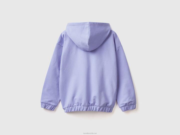 sudadera con cremallera y logo bordado NHBF2510 bígaro niños Benetton