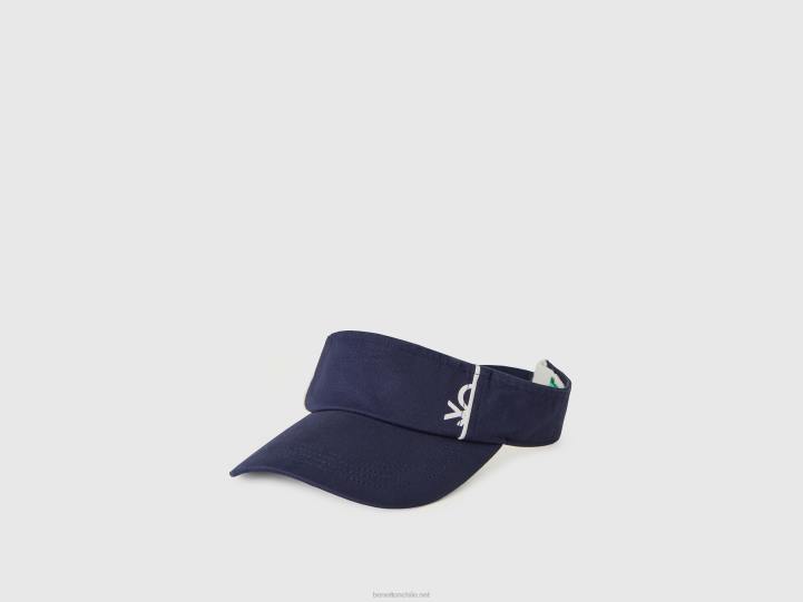 Visera 100% algodón NHBF2091 azul oscuro niños Benetton