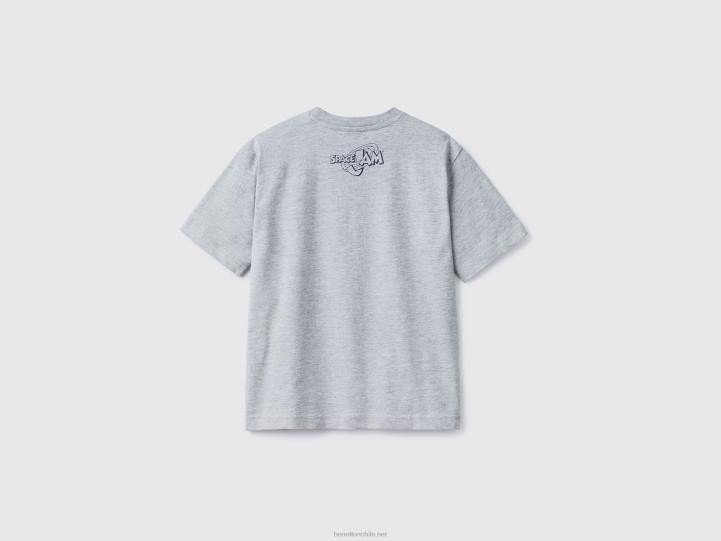 camiseta con estampado de foto de mermelada espacial NHBF1761 gris claro niños Benetton