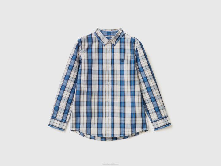 playera deportiva 100% algodón NHBF1741 azul oscuro niños Benetton