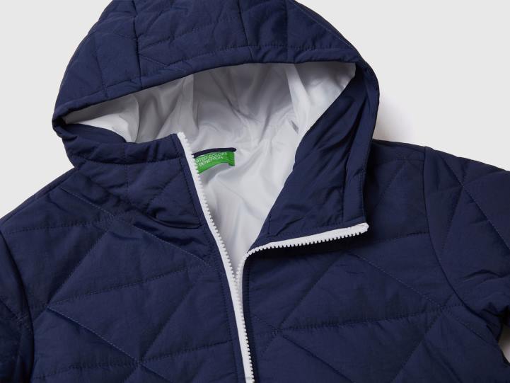 bomber acolchada de nailon NHBF4756 azul oscuro niños Benetton