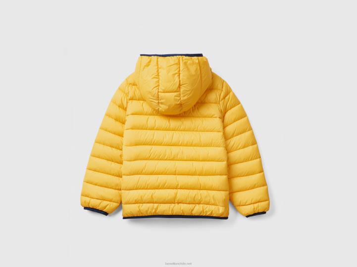chaqueta acolchada con capucha NHBF4736 amarillo niños Benetton