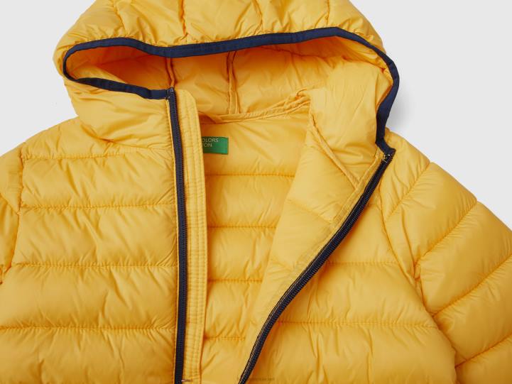 chaqueta acolchada con capucha NHBF4736 amarillo niños Benetton