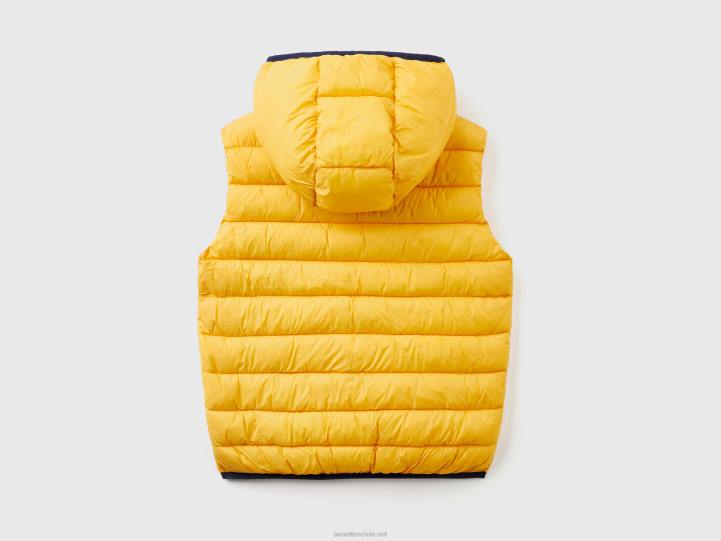 chaqueta acolchada con capucha NHBF4755 amarillo niños Benetton