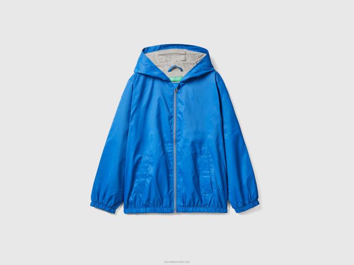 chaqueta ligera con capucha NHBF1627 azul brillante niños Benetton