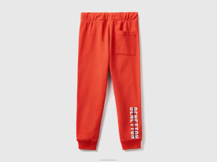 pantalones deportivos con logo NHBF1927 rojo niños Benetton