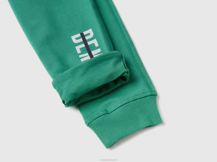 pantalones deportivos con logo NHBF1939 verde oscuro niños Benetton