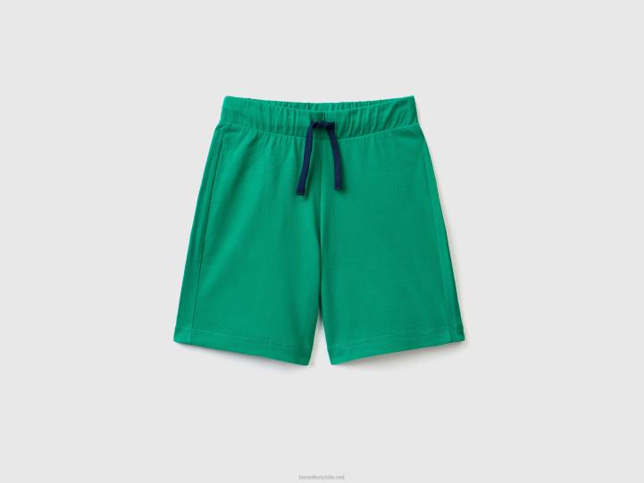 Bermudas 100% algodón NHBF1996 verde niños Benetton