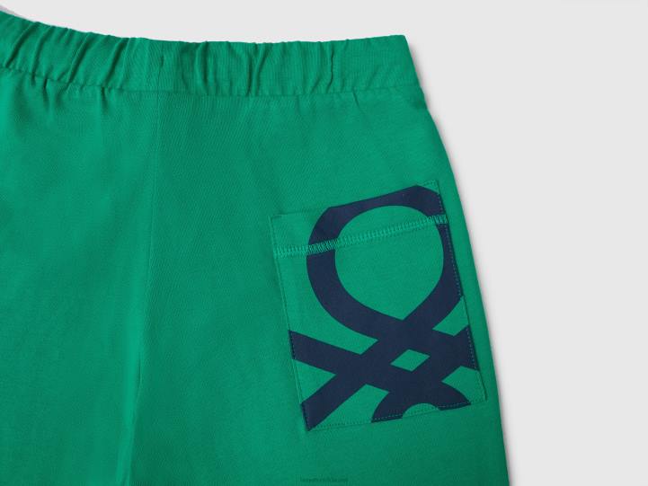 Bermudas 100% algodón NHBF1996 verde niños Benetton