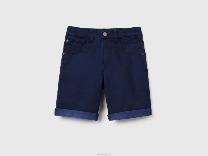 bermudas slim fit NHBF1963 azul oscuro niños Benetton