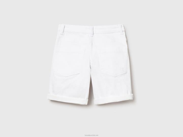 bermudas slim fit NHBF4941 blanco niños Benetton