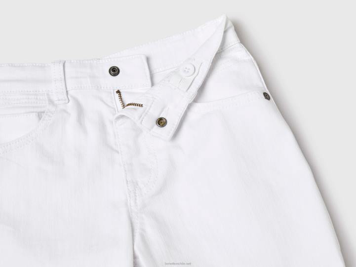 bermudas slim fit NHBF4941 blanco niños Benetton