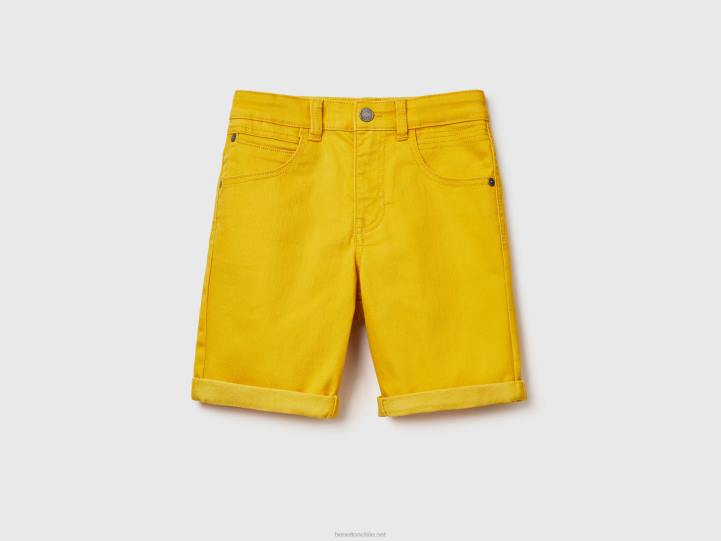 bermudas slim fit NHBF4965 amarillo niños Benetton