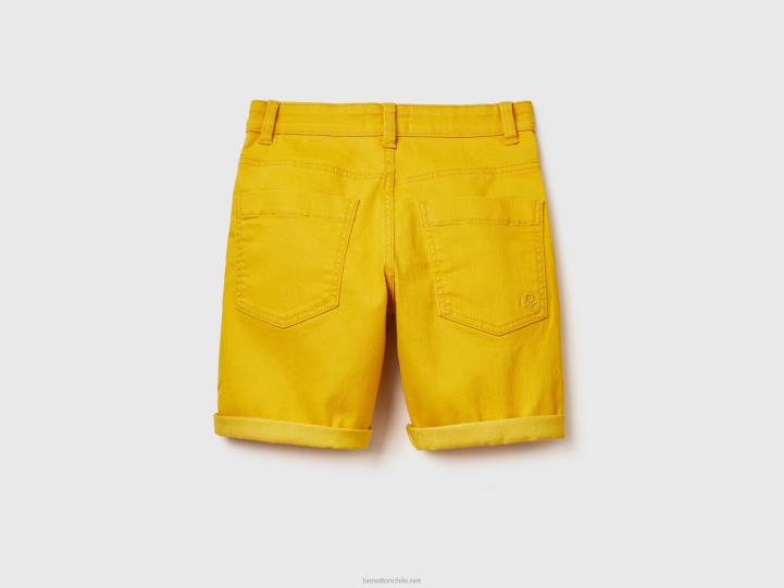 bermudas slim fit NHBF4965 amarillo niños Benetton
