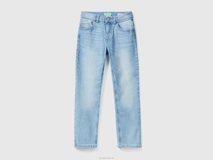 jeans slim "eco-recycle" NHBF4972 cielo azul niños Benetton